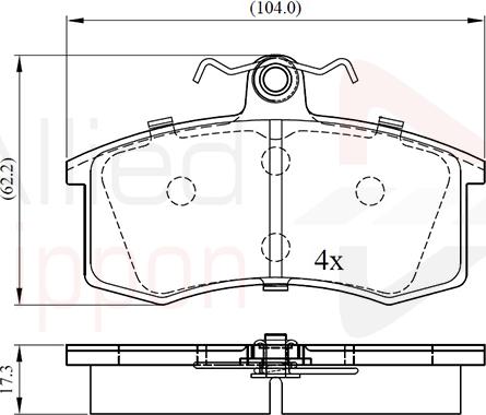 Comline ADB0173 - Komplet Pločica, disk-kočnica www.molydon.hr