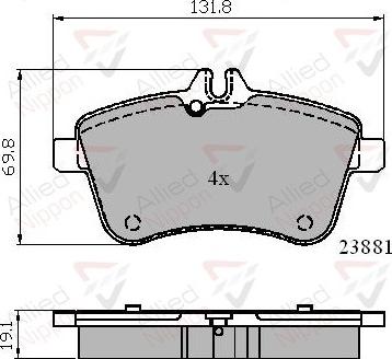 Comline ADB01723 - Komplet Pločica, disk-kočnica www.molydon.hr