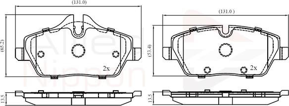 Comline ADB02444 - Komplet Pločica, disk-kočnica www.molydon.hr