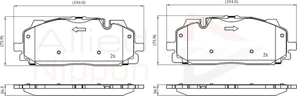 Comline ADB02443 - Komplet Pločica, disk-kočnica www.molydon.hr