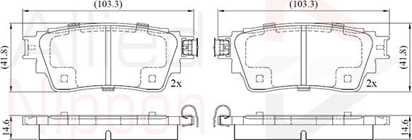 Comline ADB02487 - Komplet Pločica, disk-kočnica www.molydon.hr