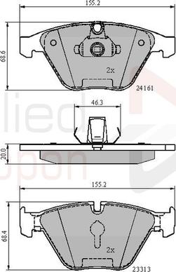 Comline ADB02100 - Komplet Pločica, disk-kočnica www.molydon.hr