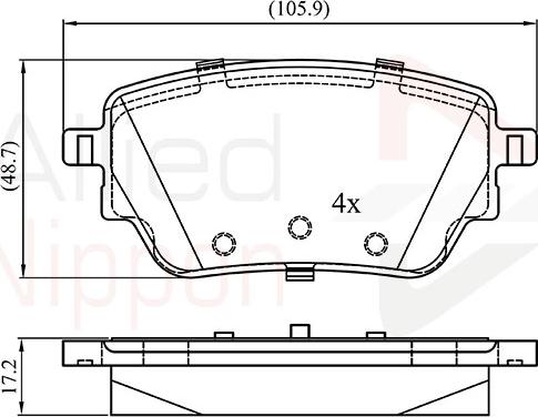 Comline ADB02864 - Komplet Pločica, disk-kočnica www.molydon.hr