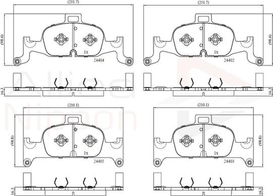 Comline ADB02365 - Komplet Pločica, disk-kočnica www.molydon.hr