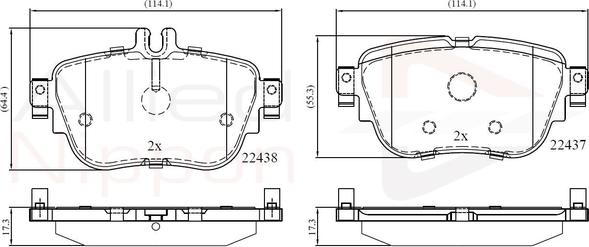 Comline ADB02366 - Komplet Pločica, disk-kočnica www.molydon.hr