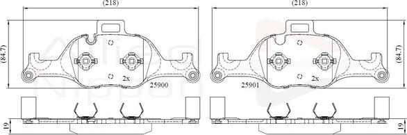 Comline ADB02363 - Komplet Pločica, disk-kočnica www.molydon.hr