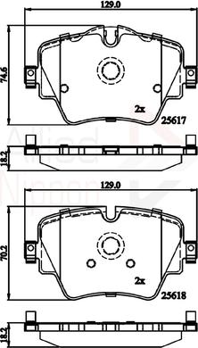 Comline ADB02319 - Komplet Pločica, disk-kočnica www.molydon.hr