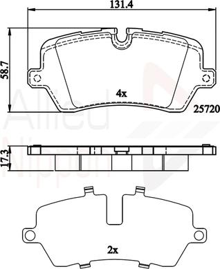 Comline ADB02256 - Komplet Pločica, disk-kočnica www.molydon.hr