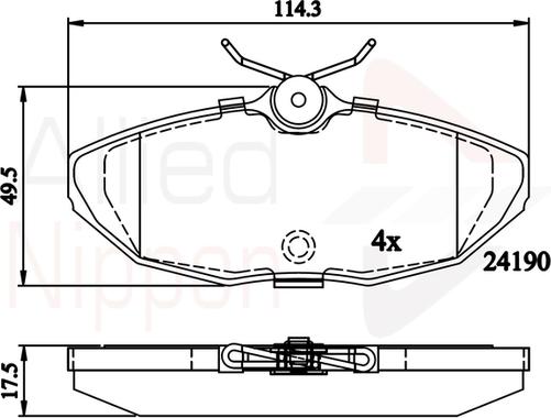 Comline ADB02289 - Komplet Pločica, disk-kočnica www.molydon.hr