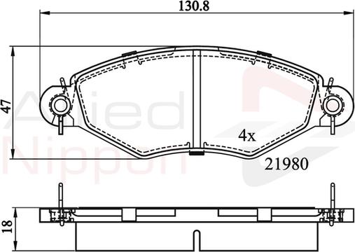 Comline ADB0704 - Komplet Pločica, disk-kočnica www.molydon.hr