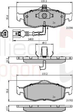 Comline ADB1514 - Komplet Pločica, disk-kočnica www.molydon.hr