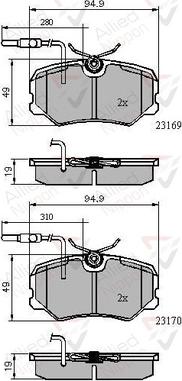 Comline ADB11098 - Komplet Pločica, disk-kočnica www.molydon.hr