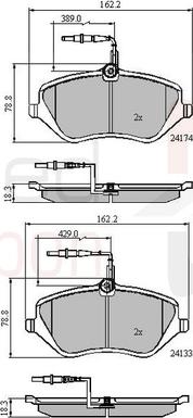 Comline ADB11251 - Komplet Pločica, disk-kočnica www.molydon.hr