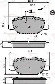 Comline ADB11769 - Komplet Pločica, disk-kočnica www.molydon.hr