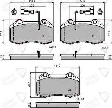 Comline ADB11703 - Komplet Pločica, disk-kočnica www.molydon.hr