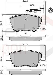 Comline ADB11702 - Komplet Pločica, disk-kočnica www.molydon.hr