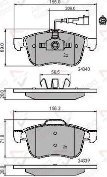 KRAFT AUTOMOTIVE 6006893 - Komplet Pločica, disk-kočnica www.molydon.hr