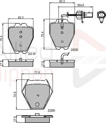 Comline ADB11771 - Komplet Pločica, disk-kočnica www.molydon.hr