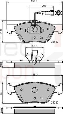 Comline ADB11772 - Komplet Pločica, disk-kočnica www.molydon.hr