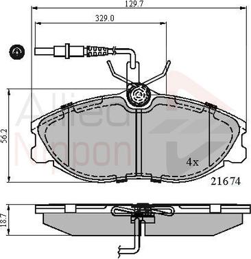 Comline ADB1340 - Komplet Pločica, disk-kočnica www.molydon.hr