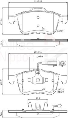 Comline ADB12032 - Komplet Pločica, disk-kočnica www.molydon.hr