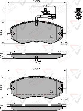 Comline ADB12108 - Komplet Pločica, disk-kočnica www.molydon.hr