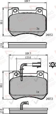 Comline ADB12102 - Komplet Pločica, disk-kočnica www.molydon.hr