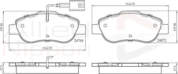 Comline ADB12392 - Komplet Pločica, disk-kočnica www.molydon.hr