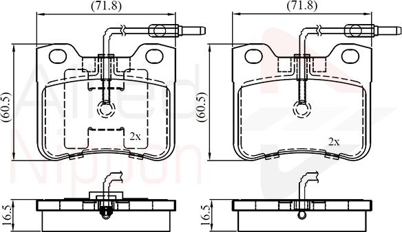 Comline ADB1231 - Komplet Pločica, disk-kočnica www.molydon.hr