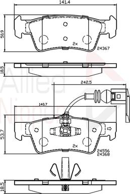 Comline ADB12244 - Komplet Pločica, disk-kočnica www.molydon.hr