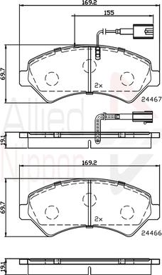 Comline ADB12225 - Komplet Pločica, disk-kočnica www.molydon.hr