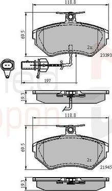 Comline ADB1736 - Komplet Pločica, disk-kočnica www.molydon.hr