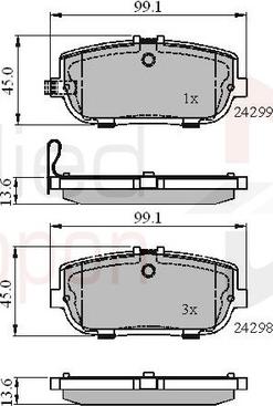 Comline ADB31627 - Komplet Pločica, disk-kočnica www.molydon.hr