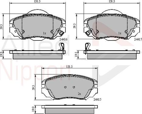 Comline ADB31679 - Komplet Pločica, disk-kočnica www.molydon.hr