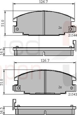 Comline ADB3322 - Komplet Pločica, disk-kočnica www.molydon.hr