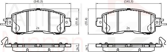 Comline ADB32573 - Komplet Pločica, disk-kočnica www.molydon.hr