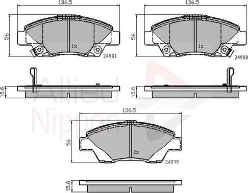 Comline ADB32036 - Komplet Pločica, disk-kočnica www.molydon.hr