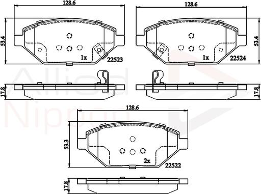 Comline ADB32325 - Komplet Pločica, disk-kočnica www.molydon.hr