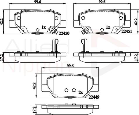 Comline ADB32323 - Komplet Pločica, disk-kočnica www.molydon.hr