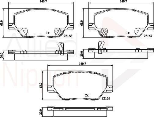 Comline ADB32294 - Komplet Pločica, disk-kočnica www.molydon.hr