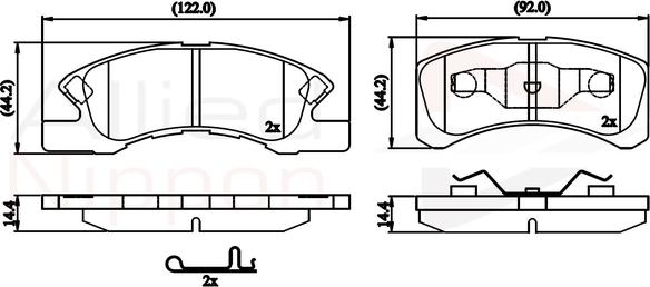 Comline ADB32249 - Komplet Pločica, disk-kočnica www.molydon.hr