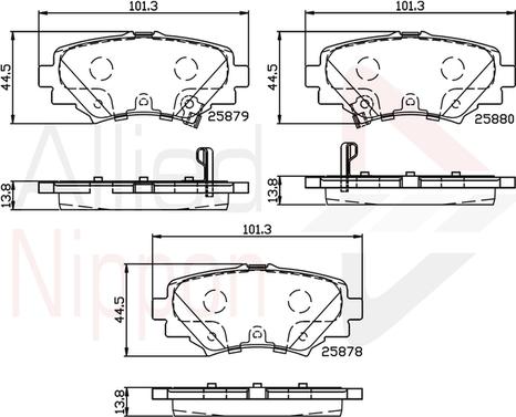 Comline ADB32248 - Komplet Pločica, disk-kočnica www.molydon.hr