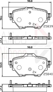 Comline ADB32234 - Komplet Pločica, disk-kočnica www.molydon.hr