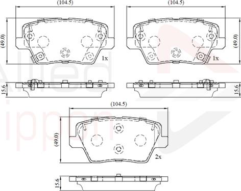 Comline ADB32772 - Komplet Pločica, disk-kočnica www.molydon.hr