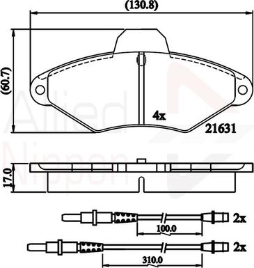 Comline ADB2568 - Komplet Pločica, disk-kočnica www.molydon.hr