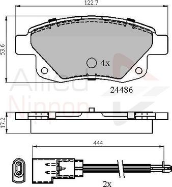 Comline ADB21554 - Komplet Pločica, disk-kočnica www.molydon.hr