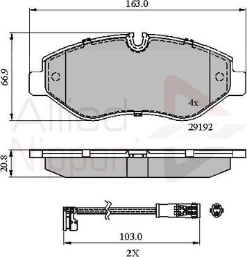 Comline ADB21555 - Komplet Pločica, disk-kočnica www.molydon.hr