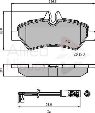 Comline ADB21556 - Komplet Pločica, disk-kočnica www.molydon.hr