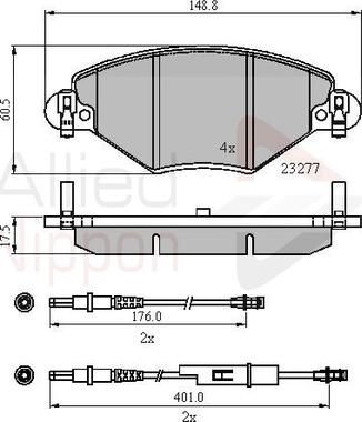 Comline ADB21120 - Komplet Pločica, disk-kočnica www.molydon.hr