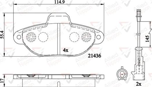 Comline ADB22200 - Komplet Pločica, disk-kočnica www.molydon.hr